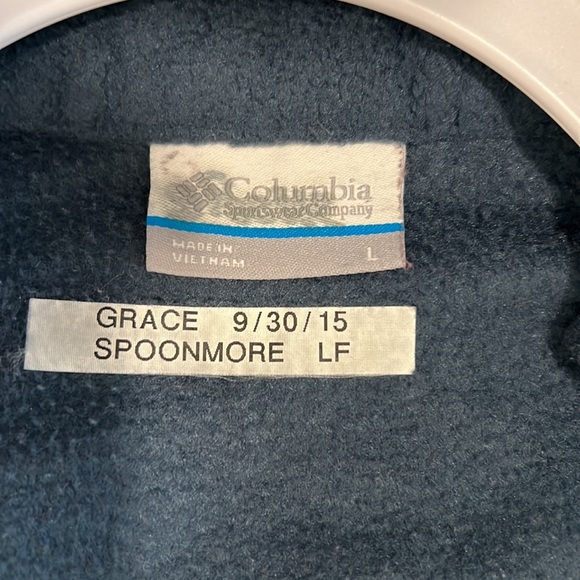 Columbia Zip-up Fleece Navy Blue Women SzL - Picture 4 of 8